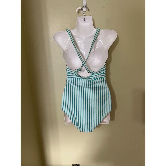 Cabana Life X Talbots Womens Striped One-Piece Swimsuit S Vacation Beach Resort - Picture 2 of 9